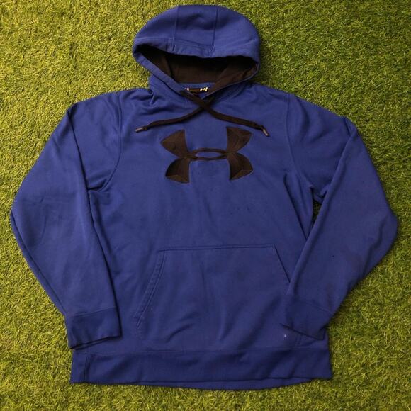 Men’s Blue Under Armour Embroidered Logo Hooded Sweatshirt - Picture 1 of 6